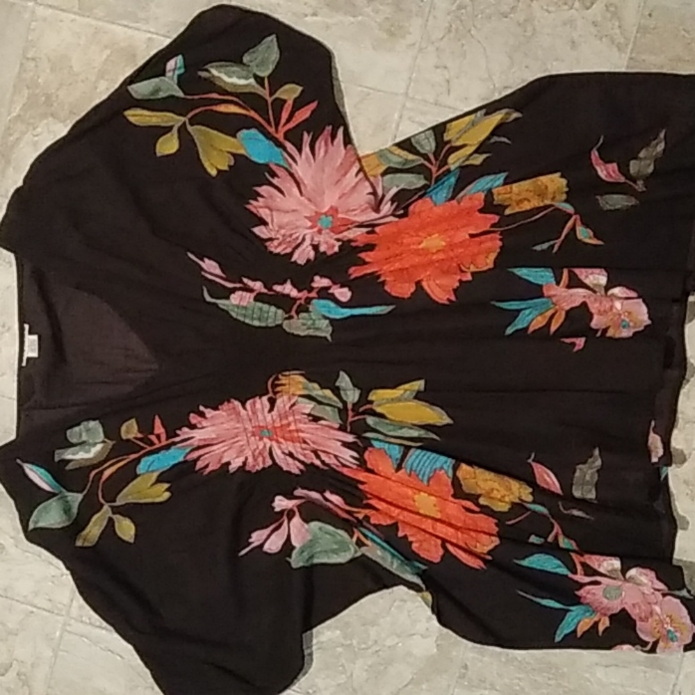Bright floral, flowy beach cover